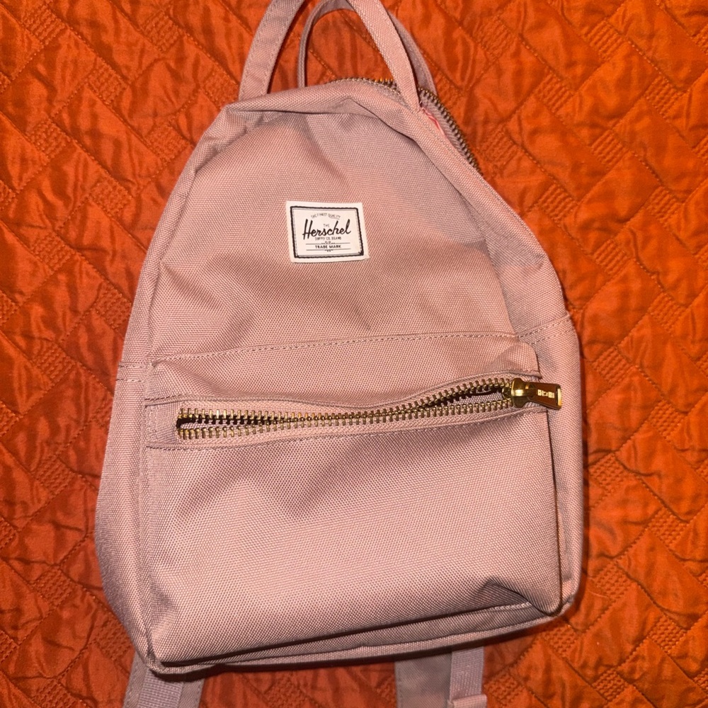 Herschel Supply Company Dusty Pink Mini Backpack with Gold Zipper